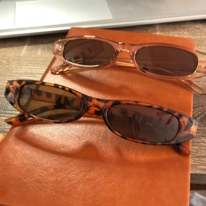 Set of two thin sunglasses